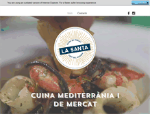 Tablet Screenshot of lasantarestaurant.com